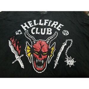 Netflix Stranger‎ Things Hellfire Club T-Shirt Mens Short Sleeve Crew Neck